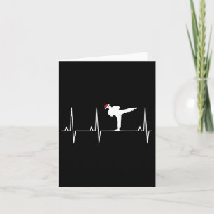 Karate Heart Beat Christmas Pajama Martial Arts Mm Card