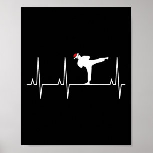 Karate Heart Beat Christmas Pajama Martial Arts Mm Poster