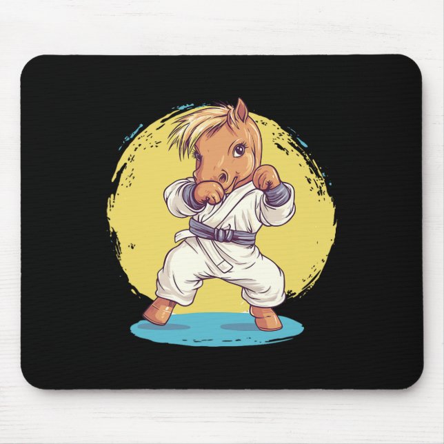 Karate Horse Fighter Martial Arts Fun  Mouse Pad (Front)