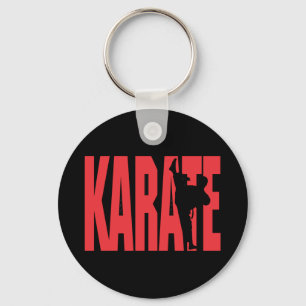 Karate in Red Key Ring