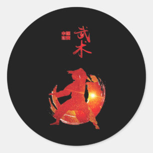 Karate Instructor Karate Students Karate Calligrap Classic Round Sticker