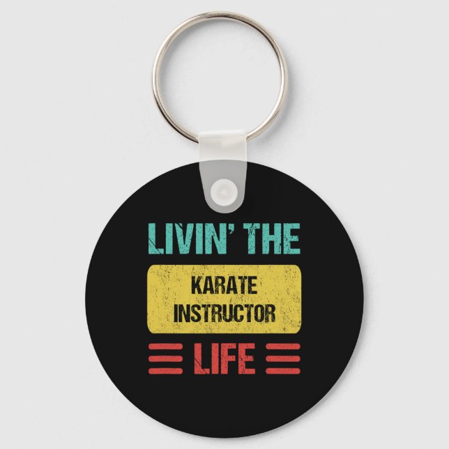 Karate Instructor  Key Ring (Front)