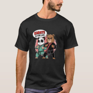 Karate Is For Live - Karate Bear and Panda T-Shirt