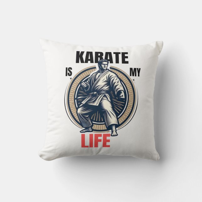 Karate is My Life - Karate Design Cushion (Front)