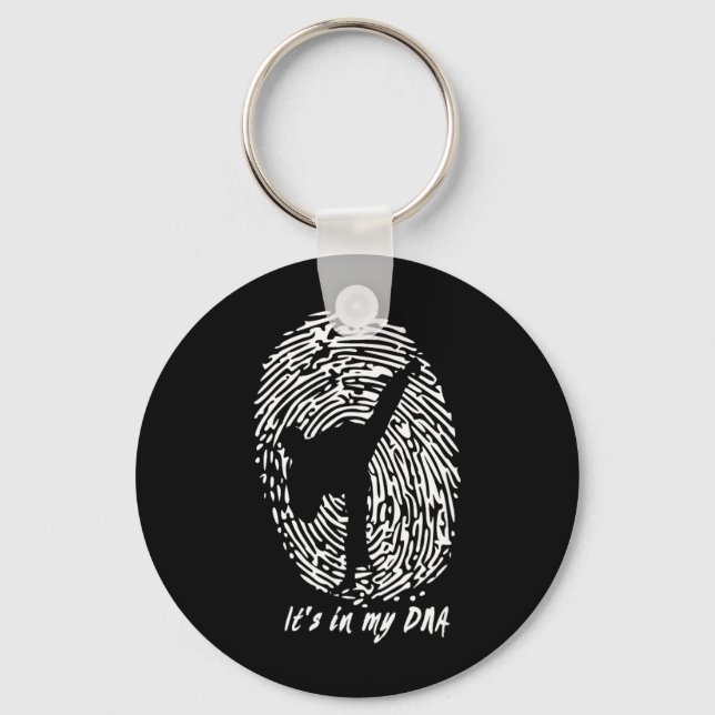 Karate - Its in my DNA - Karateka Key Ring (Front)