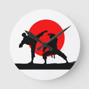 Karate Japan Round Clock