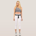 Karate Judo Black Belt Fun Capri Leggings<br><div class="desc">This design may be personalised by choosing the customise option to add text or make other changes. If this product has the option to transfer the design to another item, please make sure to adjust the design to fit if needed. Contact me at colorflowcreations@gmail.com if you wish to have this...</div>