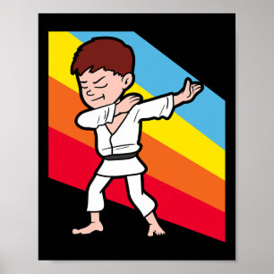 Karate Judo Jujutsu Taekwondo Kickboxing Dabbing D Poster