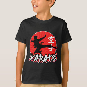 Karate Jumping Side Kick Japanese T-Shirt
