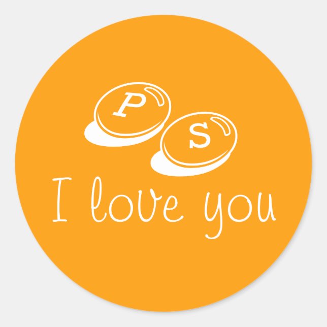 Karate Kat Graphics ps I love you sticker (Front)