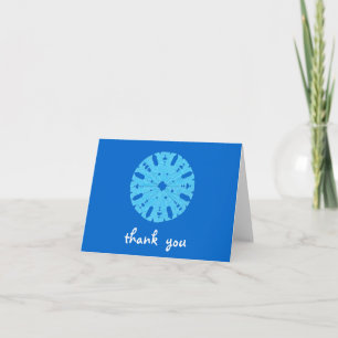 Karate Kat snowflake thank-you Thank You Card