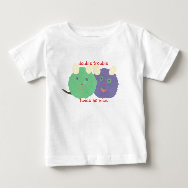 Karate Kat twin baby T-Shirt (Front)