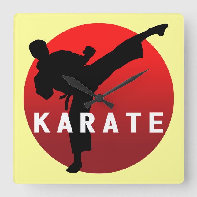 KARATE keri 2 Square Wall Clock (Front)