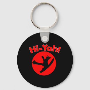 Karate Kiai Ninja Cat Martial Ar Key Ring