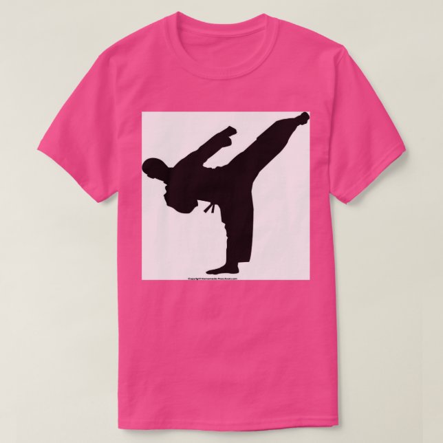 Karate Kick Silhouette 1 T-Shirt (Design Front)