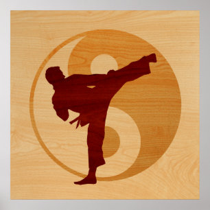 Karate Kick-Yin Yang. Poster