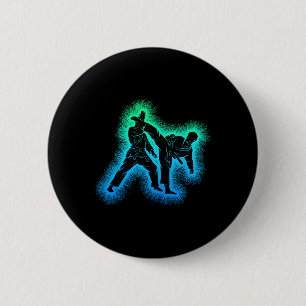 Karate Kickboxing Taekwondo Kids Boys 6 Cm Round Badge