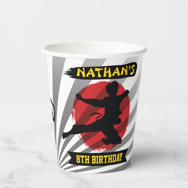 Karate Kid Martial Arts Cobra Kai Paper Cups (Back)