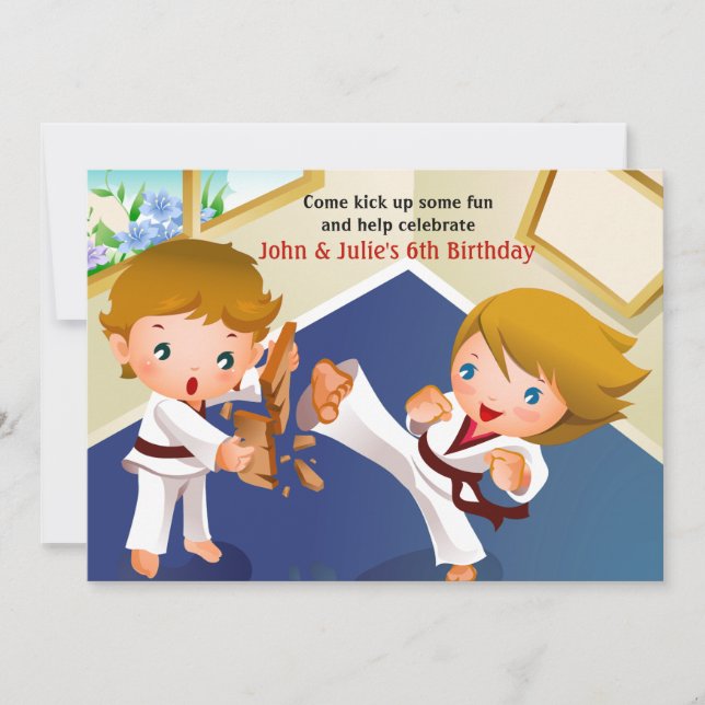 Karate Kids Invitation (Front)