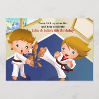 Karate Kids Invitation