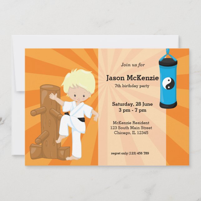 Karate Kids Invitation (Front)