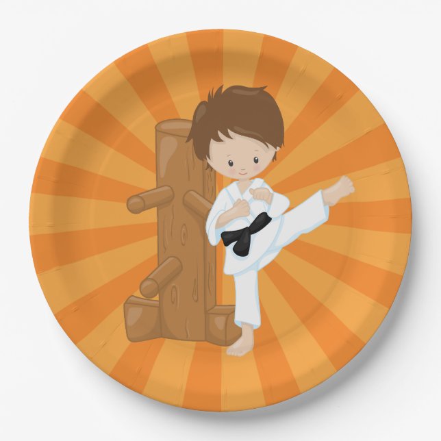Karate Kids Paper Plate (Front)
