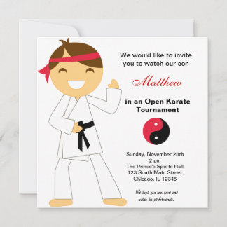 Karate Kids Tournament Invitation