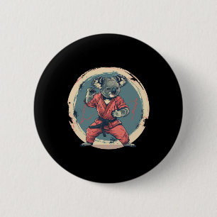 Karate Koala Motif Taekwondo Jiu-jitsu Mma Kickbox 6 Cm Round Badge