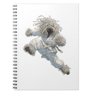 Karate Komondor � Fluffy Fighter Dog Notebook