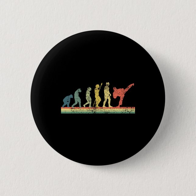 Karate Kung Fu Material Arts  6 Cm Round Badge (Front)