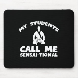 Karate Kung Fu Sensai Teacher - Martial Arts Fight Mouse Pad