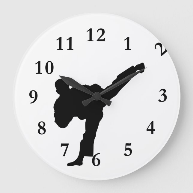 Karate Large Clock (Front)