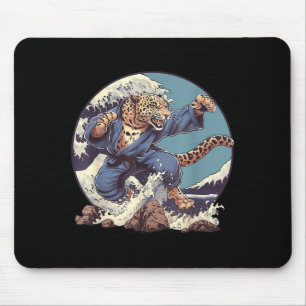 Karate Leopard Motif Taekwondo Jiu-Jitsu MMA Mouse Pad