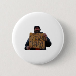 Karate Lessons T Shirt 6 Cm Round Badge