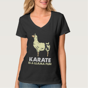 Karate Llama Fun Black Belt Alpaca Martial Arts T-Shirt