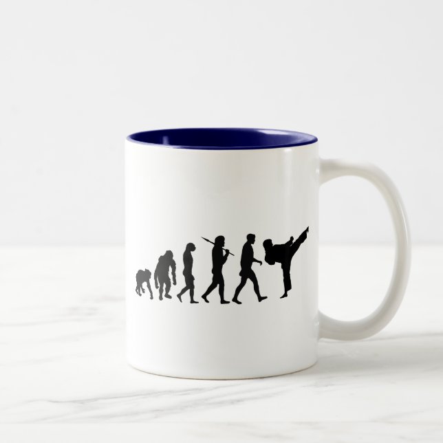 Karate lovers Dojo training gift Two-Tone Coffee Mug (Right)