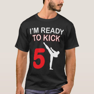 Karate Lovers Gift Boys Birthday Kids Kick 5 T-Shirt