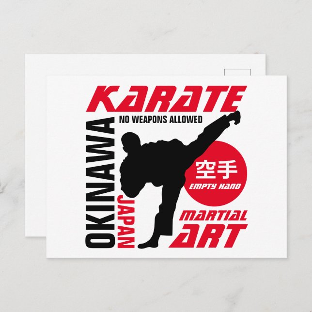 Karate Man Postcard (Front/Back)
