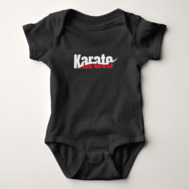 Karate Martial Arts Abstract Swish Baby Bodysuit (Front)