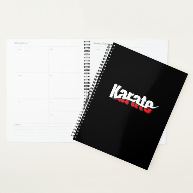 Karate Martial Arts Abstract Swish Planner (Display)