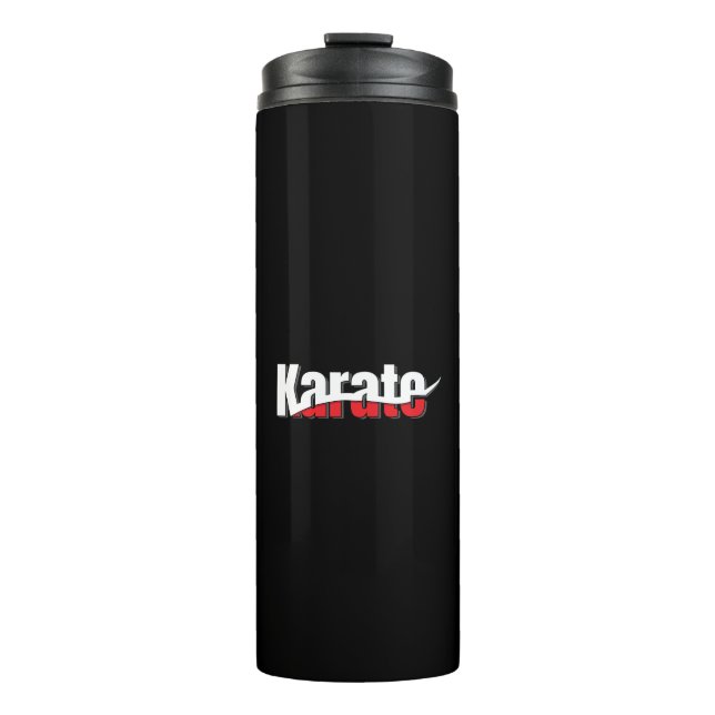 Karate Martial Arts Abstract Swish Thermal Tumbler (Front)