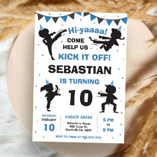Karate Martial Arts Boys Birthday Invitation