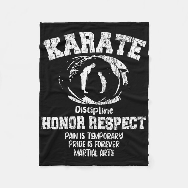 Karate Martial Arts Definition Funny Black Belt Gr Fleece Blanket (Front)