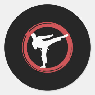 Karate Martial Arts Essence Classic Round Sticker