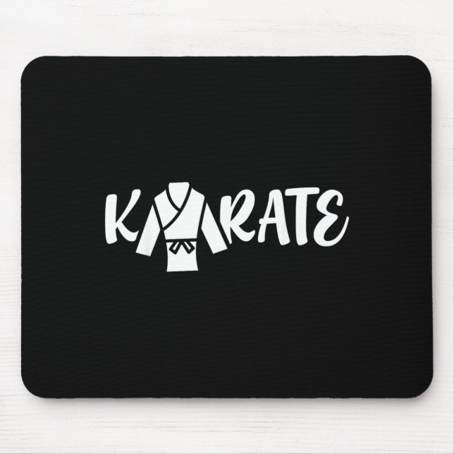 Karate Martial Arts Fighter Coach Belt Mouse Pad (Front)