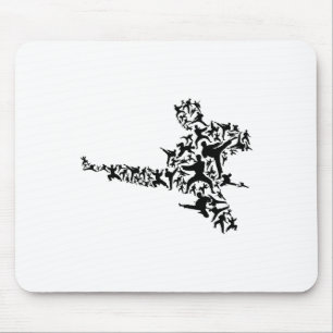 Karate Martial Arts Flying Kick Boxing Kickboxer T Mouse Pad
