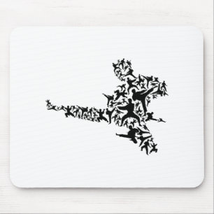 Karate Martial Arts Flying Kick Boxing Kickboxer T Mouse Pad