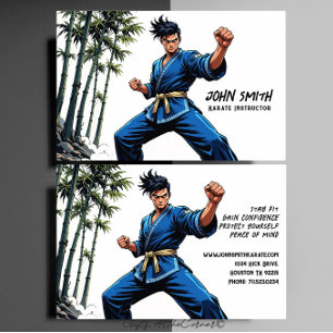 Karate Martial Arts Instructor Business Card