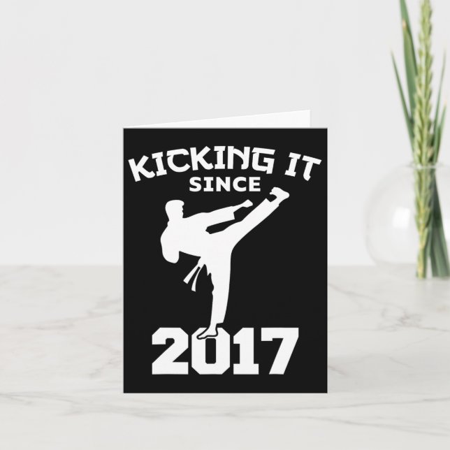 Karate Martial Arts Kicking It Since Funny Kid Bir Card (Front)