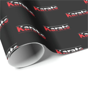 Karate Martial Arts Minimalist Arch Wrapping Paper